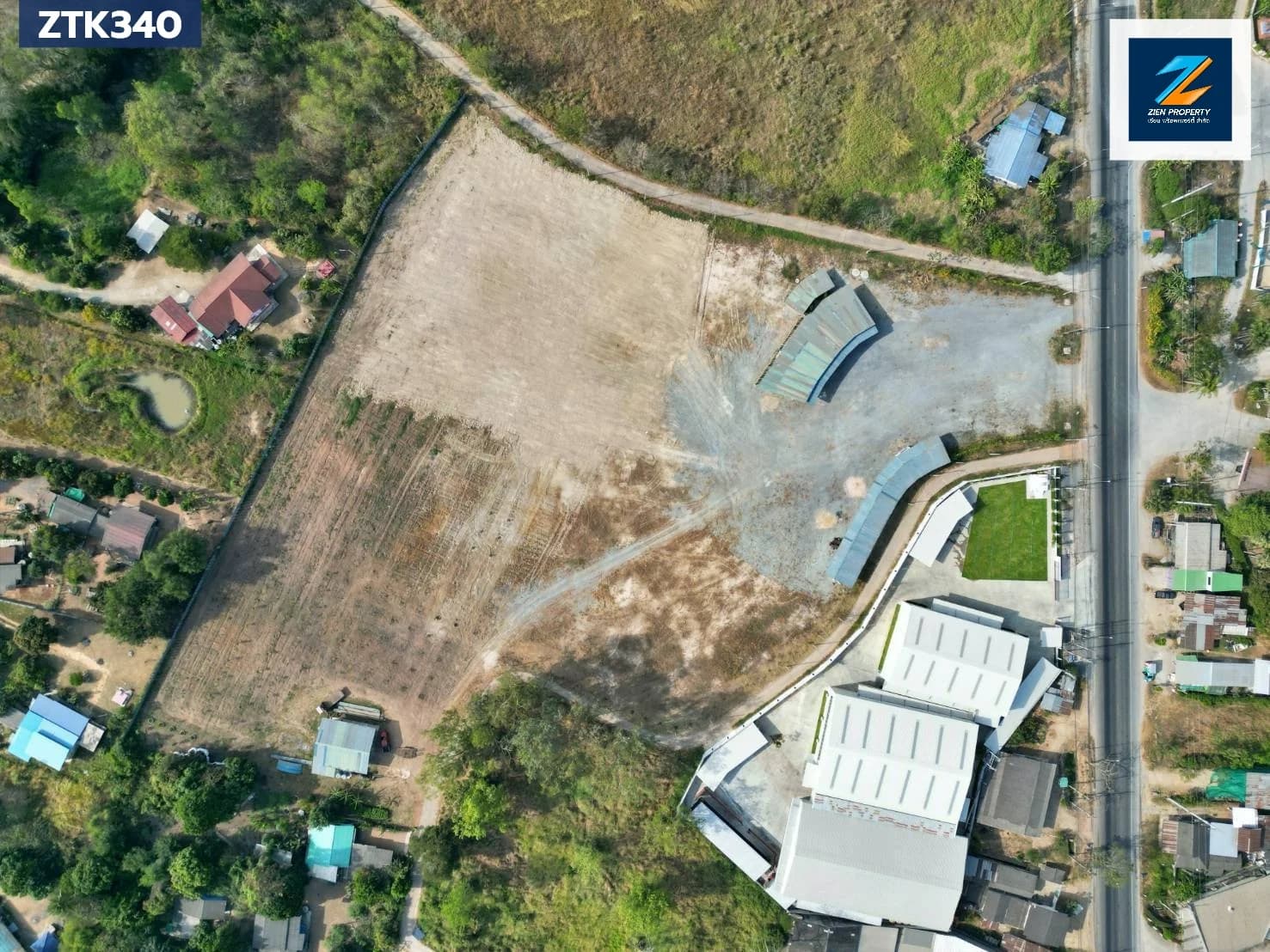 ขายยกแปลง ที่ดินถมแล้ว 15 ไร่ ติดถนนใหญ่โซนหมอนนาง พนัสนิคม ชลบุรี ZTK340 - image 2