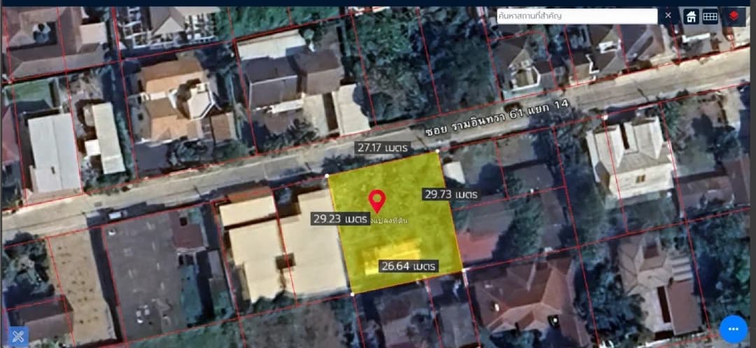 ที่ดิน 192 ตร.วา รามอินทรา 61 ล้อมรั้วแล้วถมแล้ว ใกล้รถไฟฟ้า - image 2