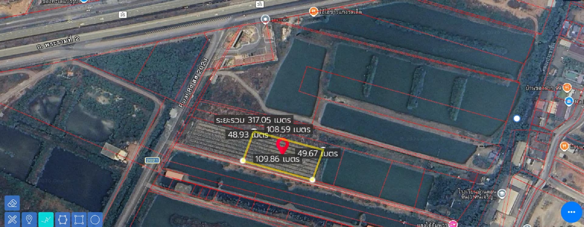 ZSK021 ที่ดินแบ่งขาย เนื้อที่รวม 3-0-60 ไร่ คลองโคน ใกล้ถนนเส้นพระรามที่ 2 ฝั่งลงใต้ ยี่สาร อัมพวา สมุทรสงคราม